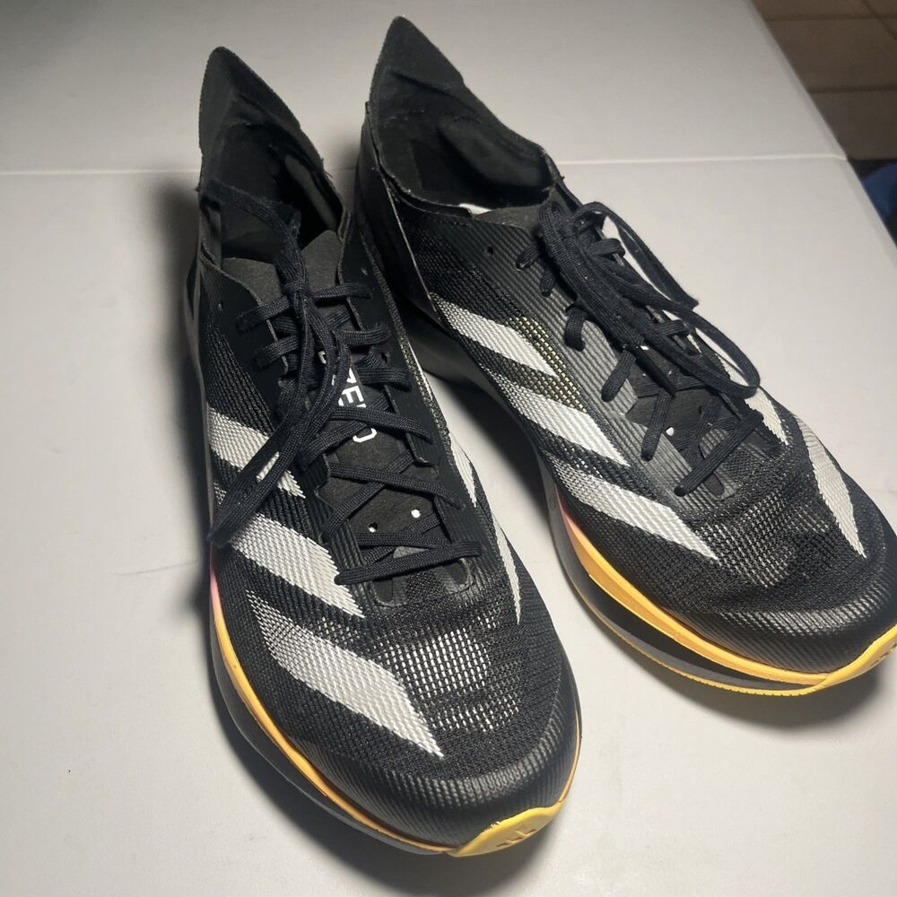 Adidas Adizero Takumi Sen 10 Black White Running Shoes US Men's Size 11